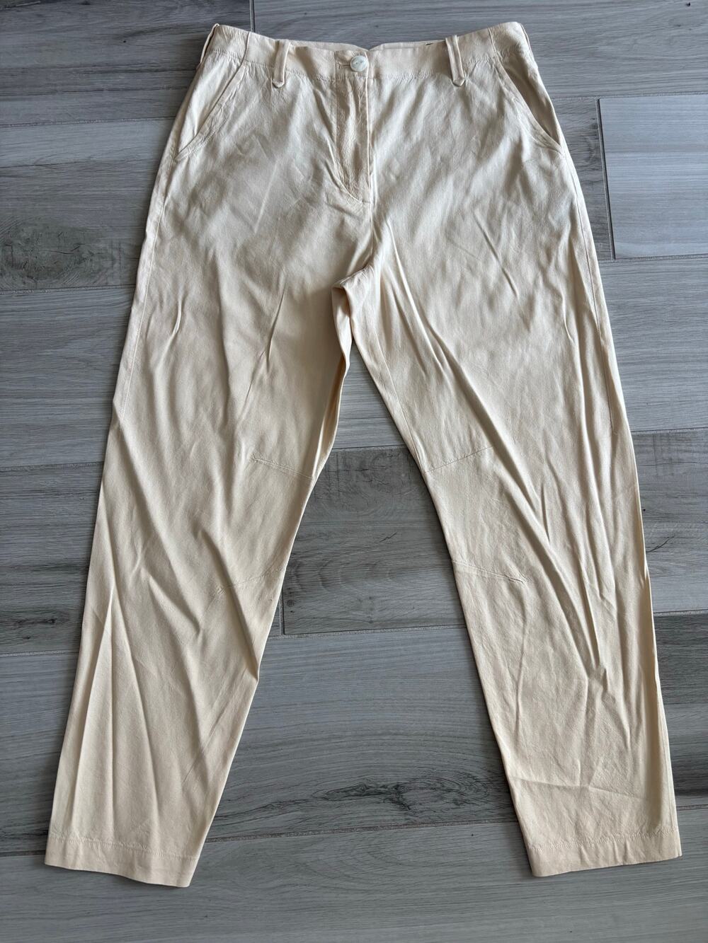 RAG & BONE LINEN BLEND CREAM LIGHT-WEIGHT TROUSERS SIZE 2